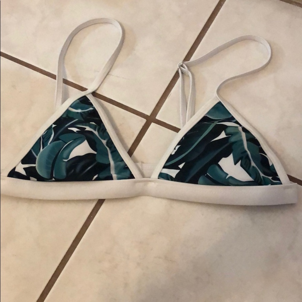 palm tree bathing suit top